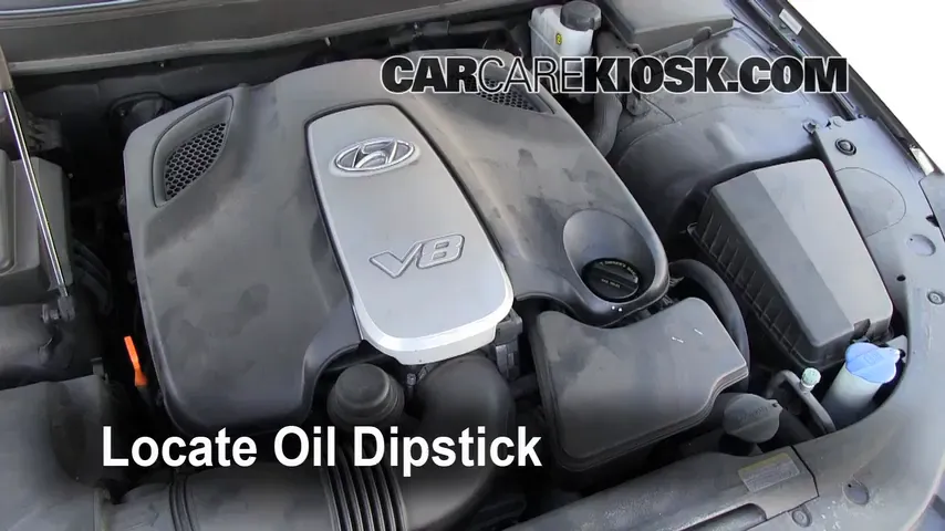 2009 Hyundai Genesis 4.6 4.6L V8 Oil Check Oil Level